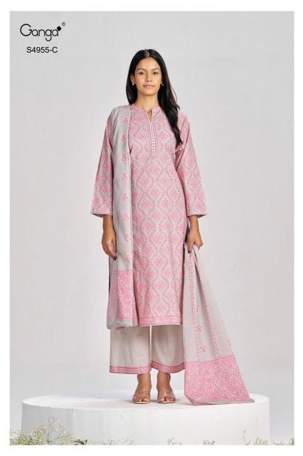 Ganga jagriti 5010 wholesale crepe dress materials